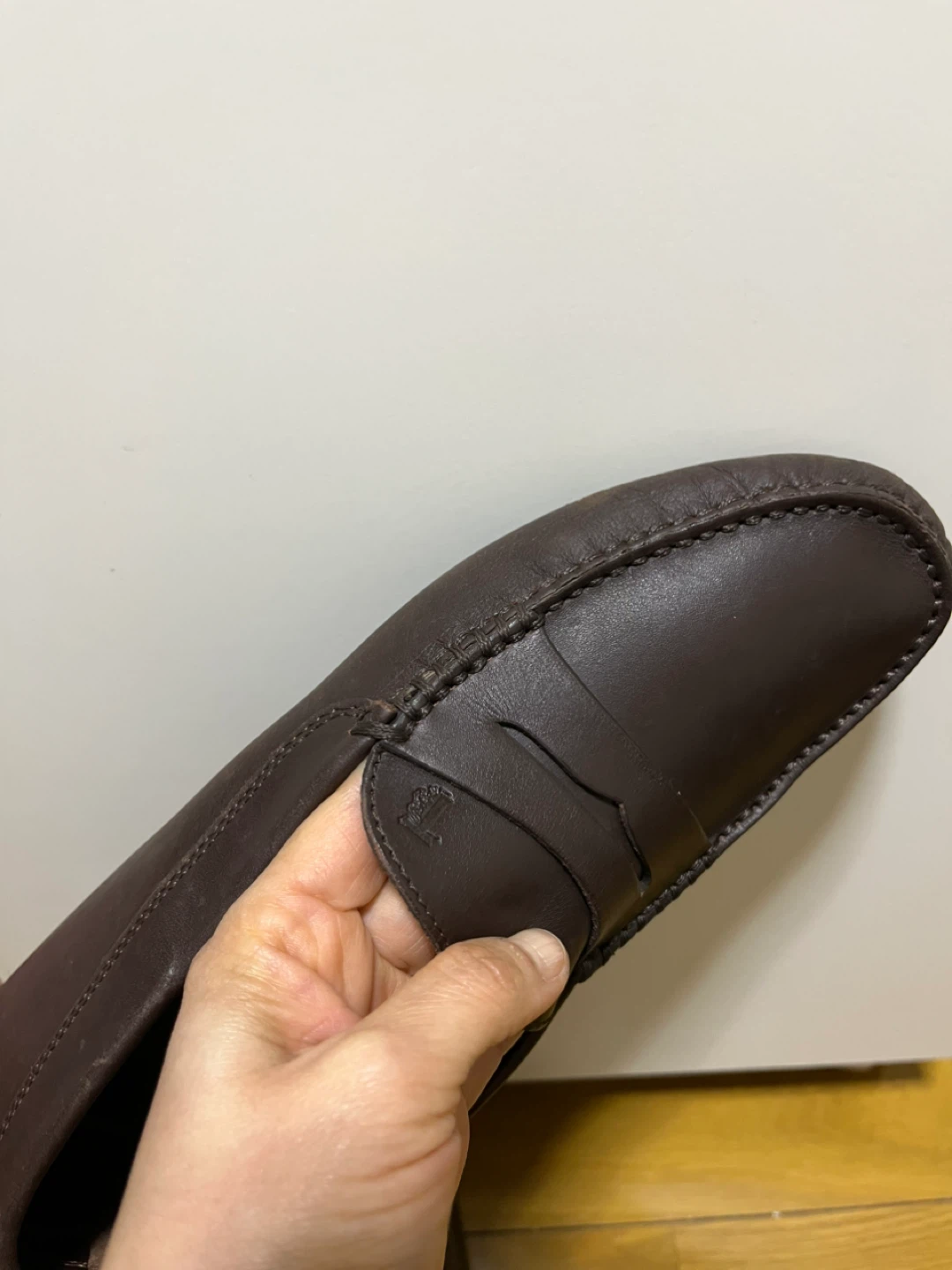 TOD'S トッズ ドライビング シューズローファー ダークブラウンの写真4枚目