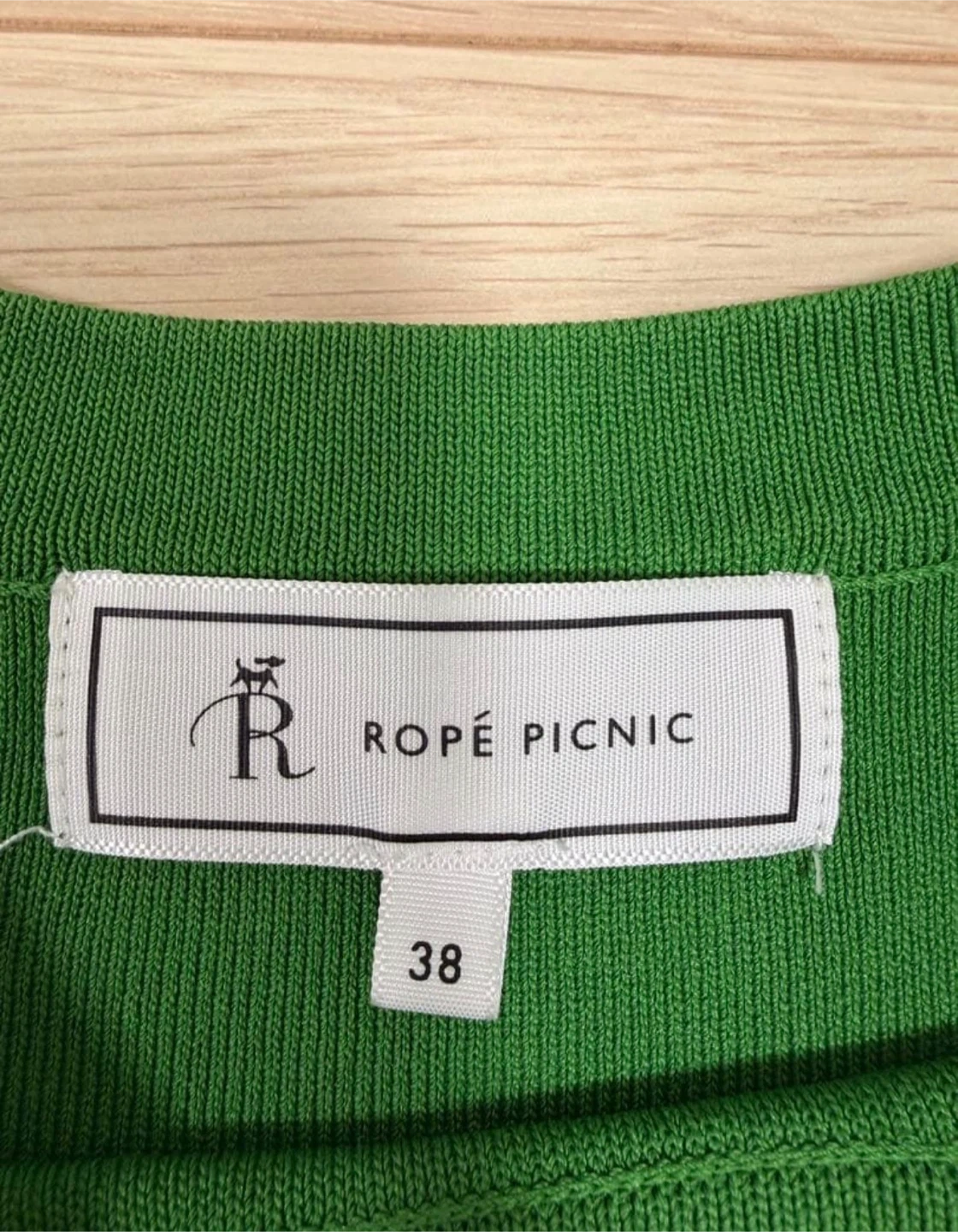 ROPE PICNIC 半袖ニット 38 グリーンの写真3枚目