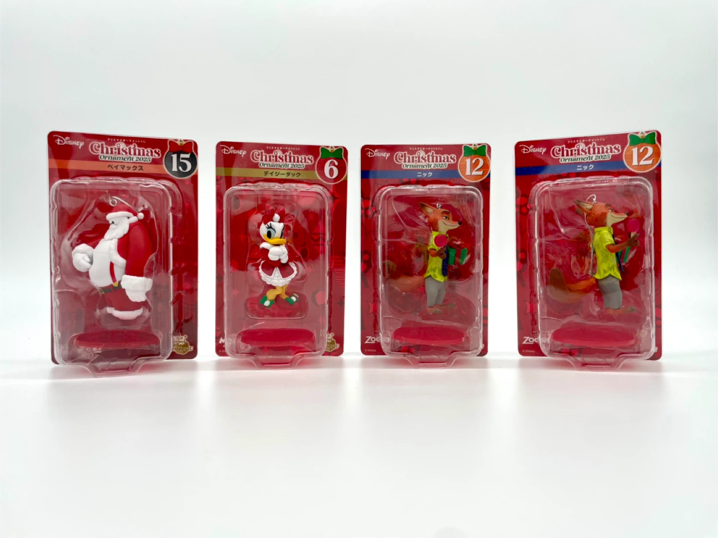 【未開封】Happyくじ DISNEY クリスマスオーナメントくじ 4点セット