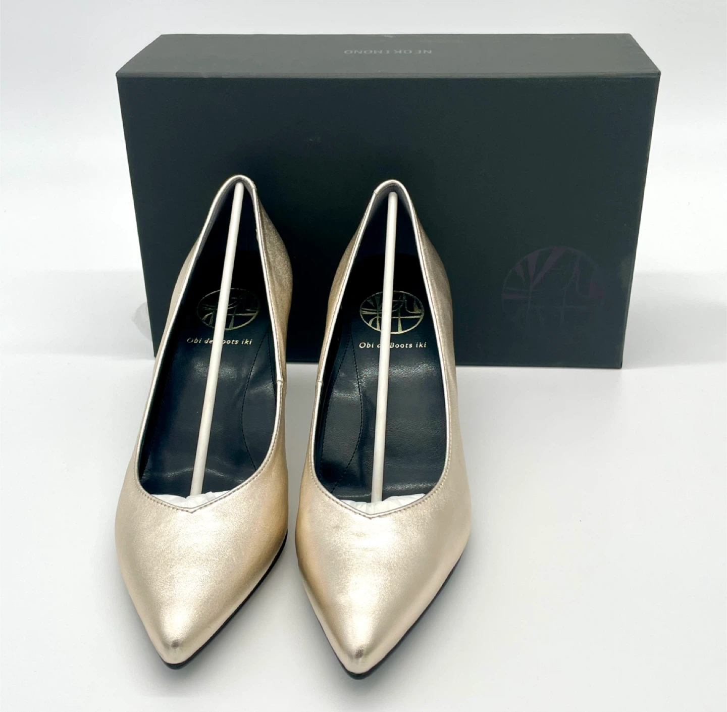 Obi de Boots iki GOLD 24.5cm ヒール 着物の写真3枚目