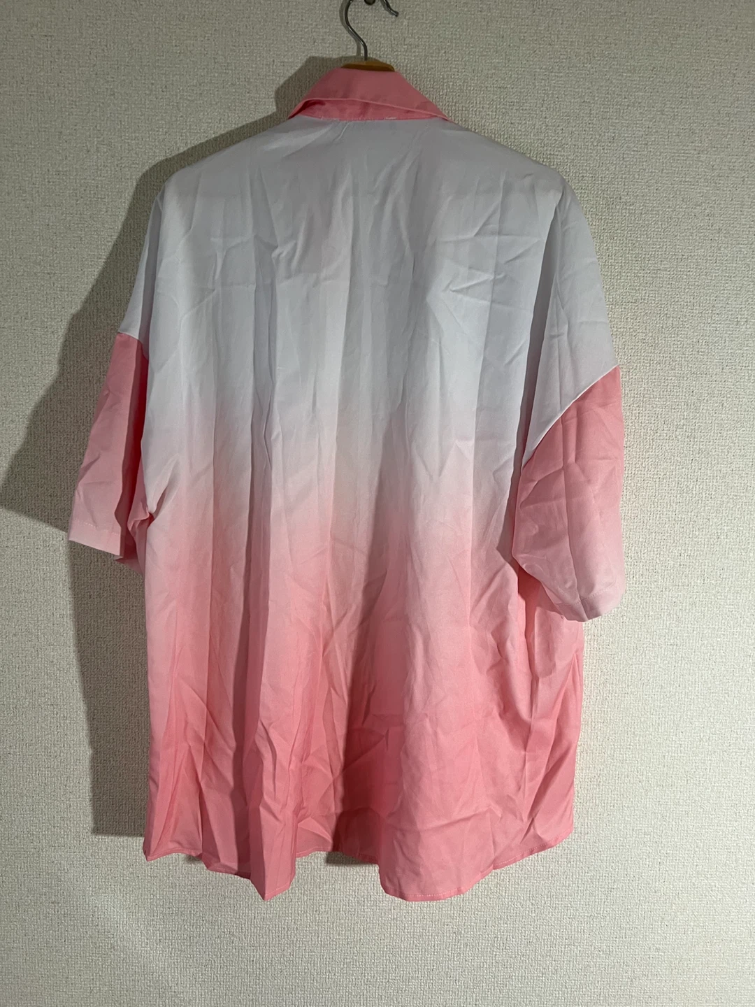 インセルン 半袖シャツ ピンク/白 2XL