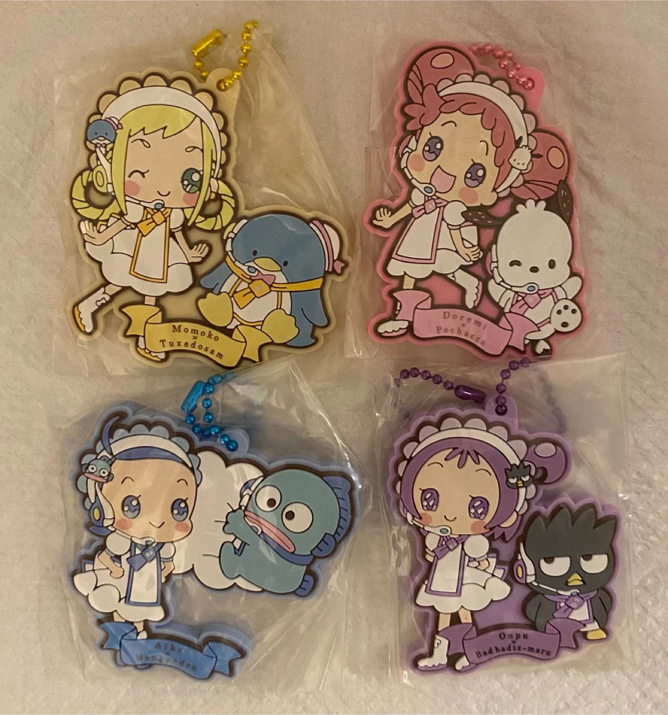 おジャ魔女どれみ サンリオ キャラクターズ ラバーマスコット 4種 セット まとめ売りの写真2枚目