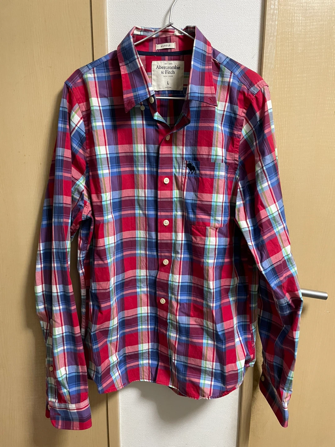 アバクロンビーアンドフィッチ チェックシャツ Lサイズ