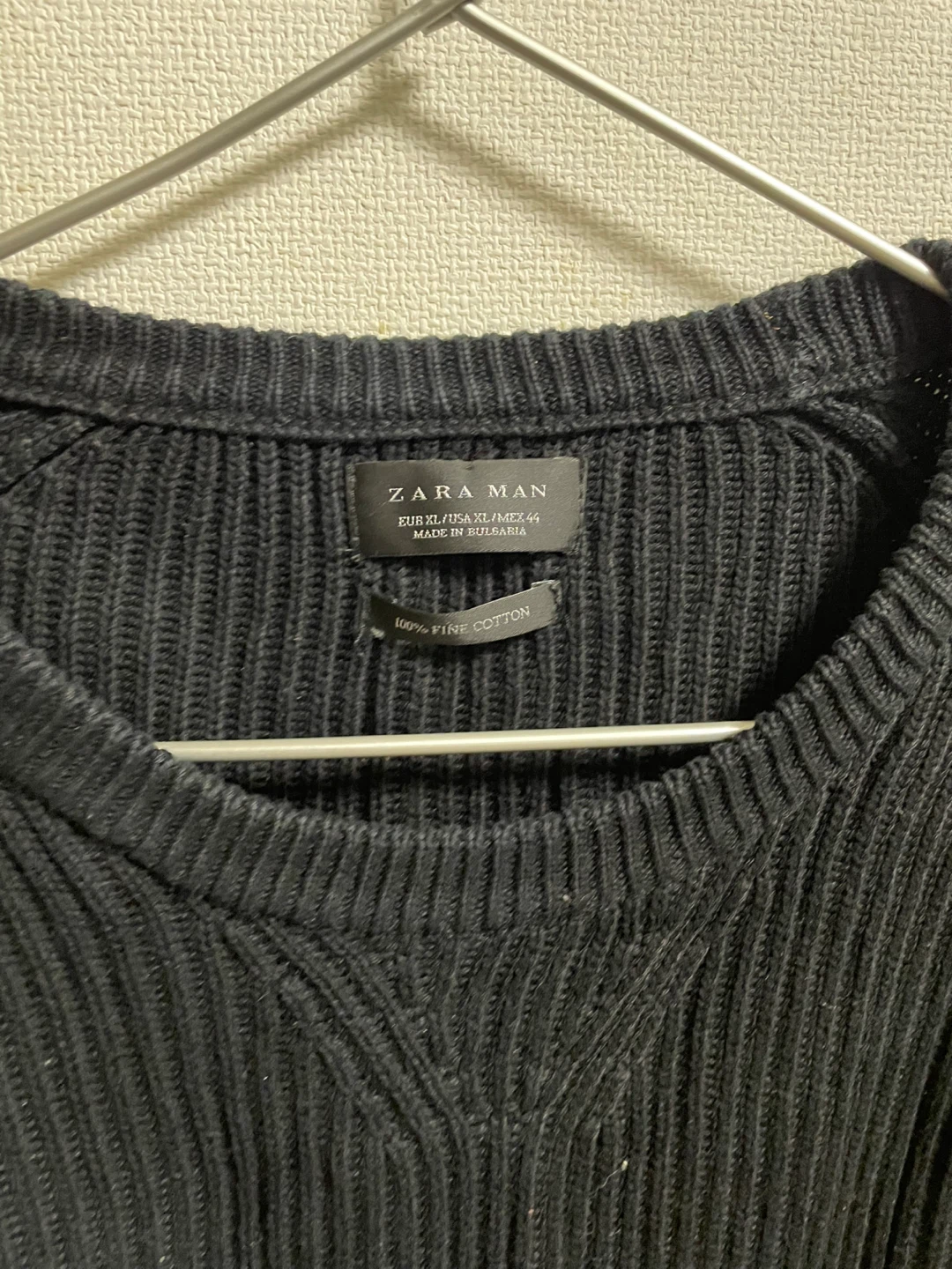 ZARAニットセーター ブラック XLの写真2枚目