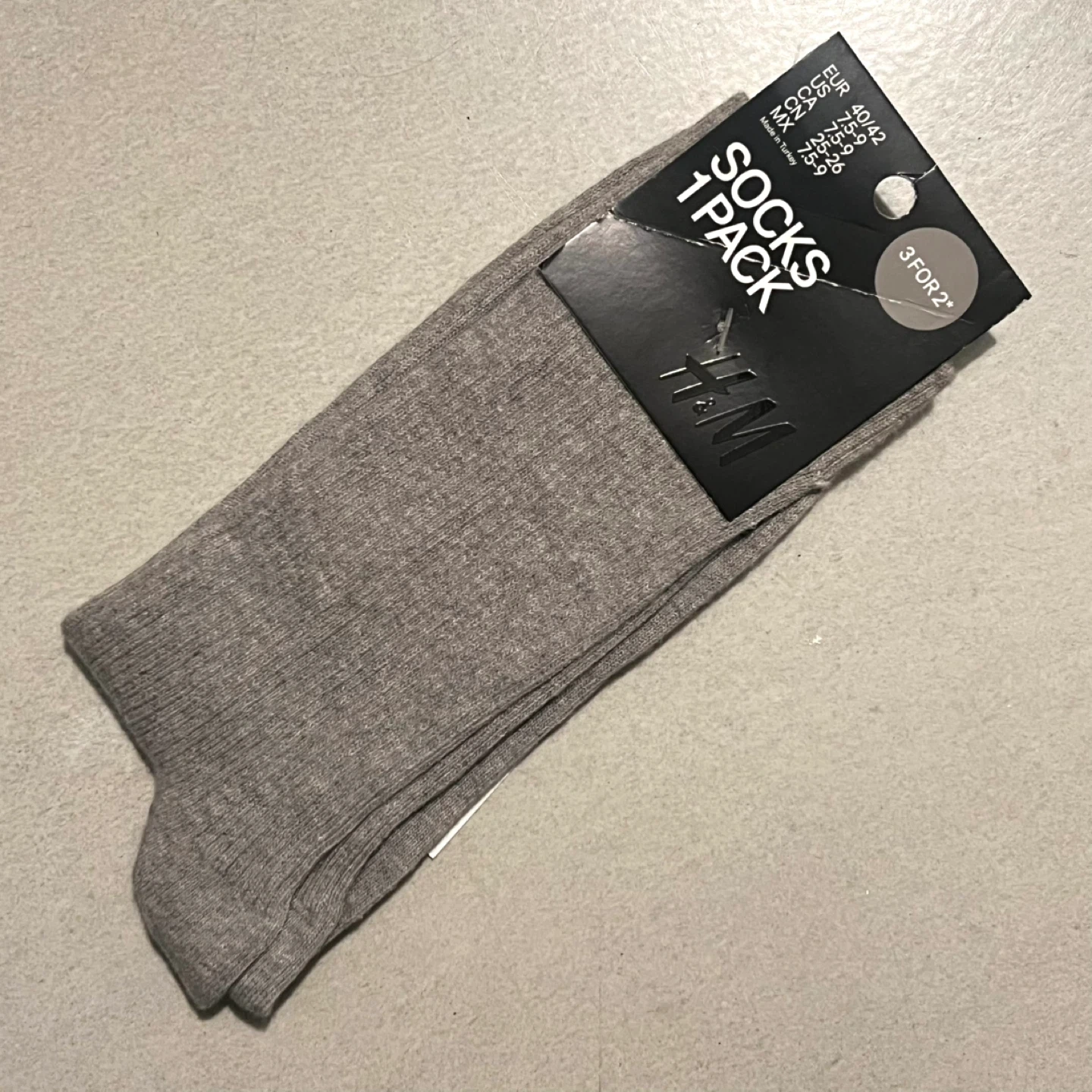 【新品】H&M メンズソックス 25-26cm