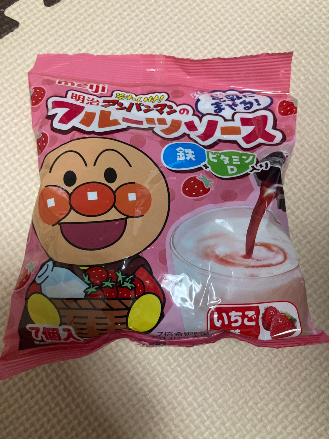 明治 アンパンマン フルーツミックスソース いちご 7個入 賞味期限2026.3.10