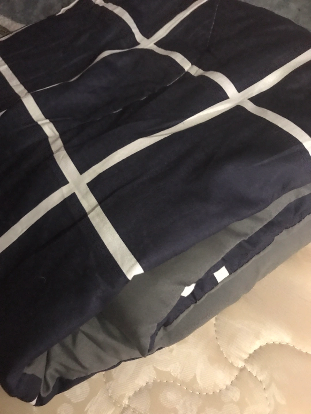 掛け布団 格子柄