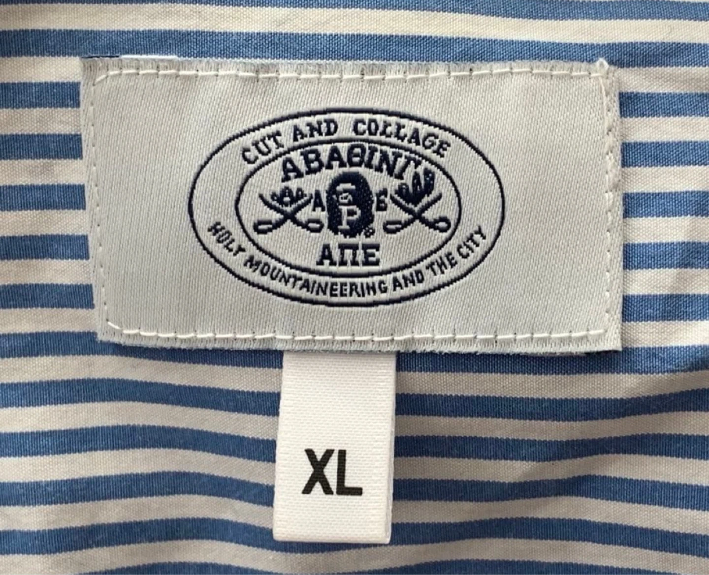 A BATHING APE 1stカモ マルチパターン シャツ 金タグビンテージ XLの写真4枚目