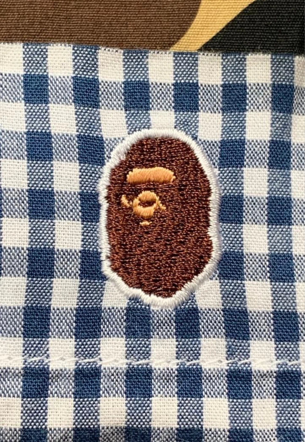 A BATHING APE 1stカモ マルチパターン シャツ 金タグビンテージ XLの写真5枚目