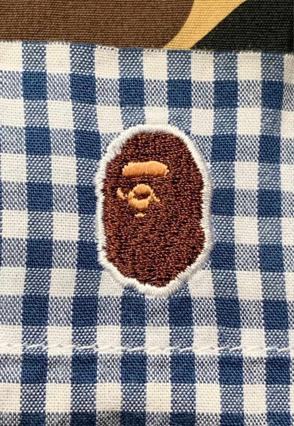 A BATHING APE 1stカモ マルチパターン シャツ 金タグビンテージ XLの写真5枚目