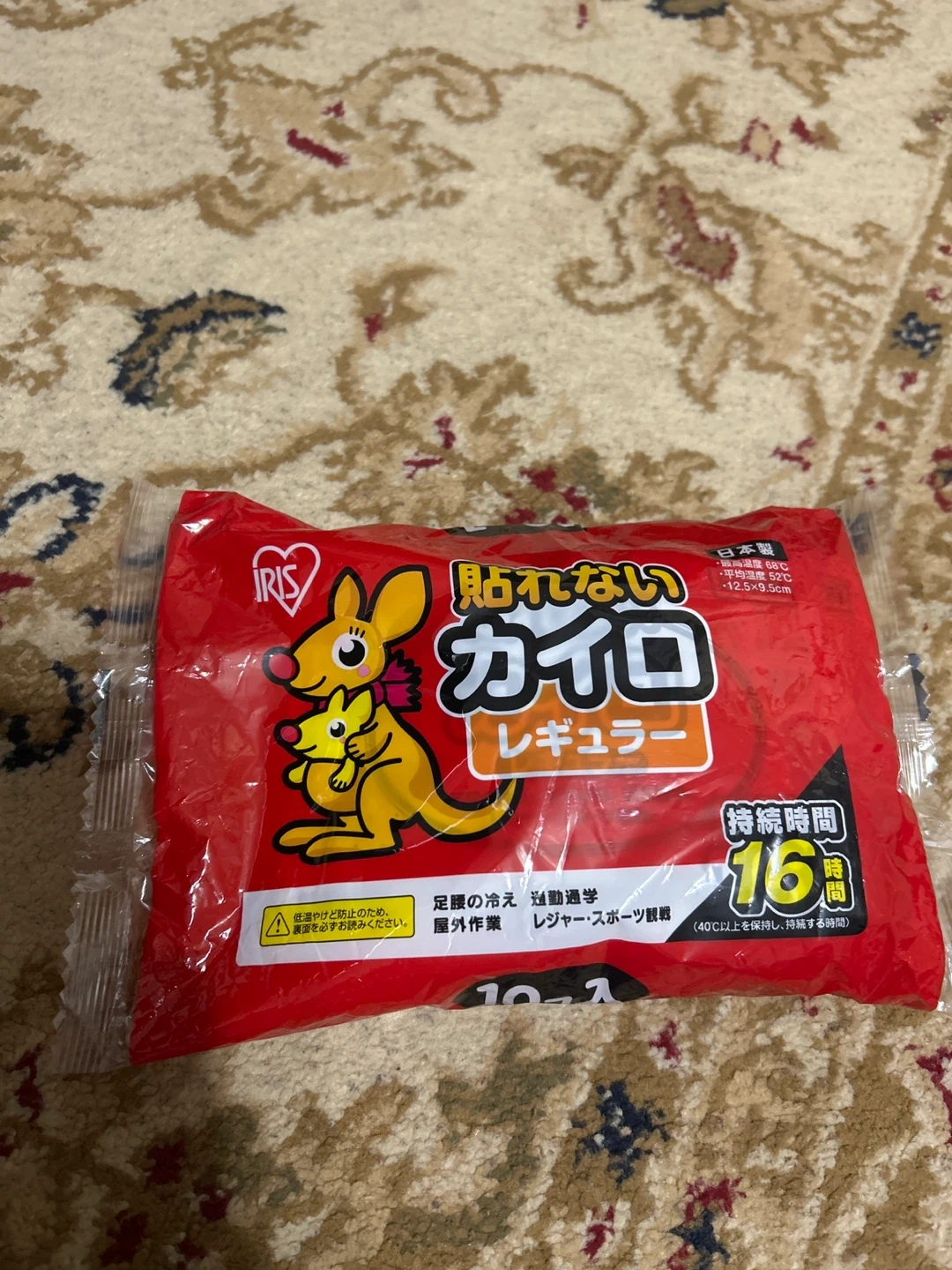 アイリス 貼れないカイロ レギュラー 16時間