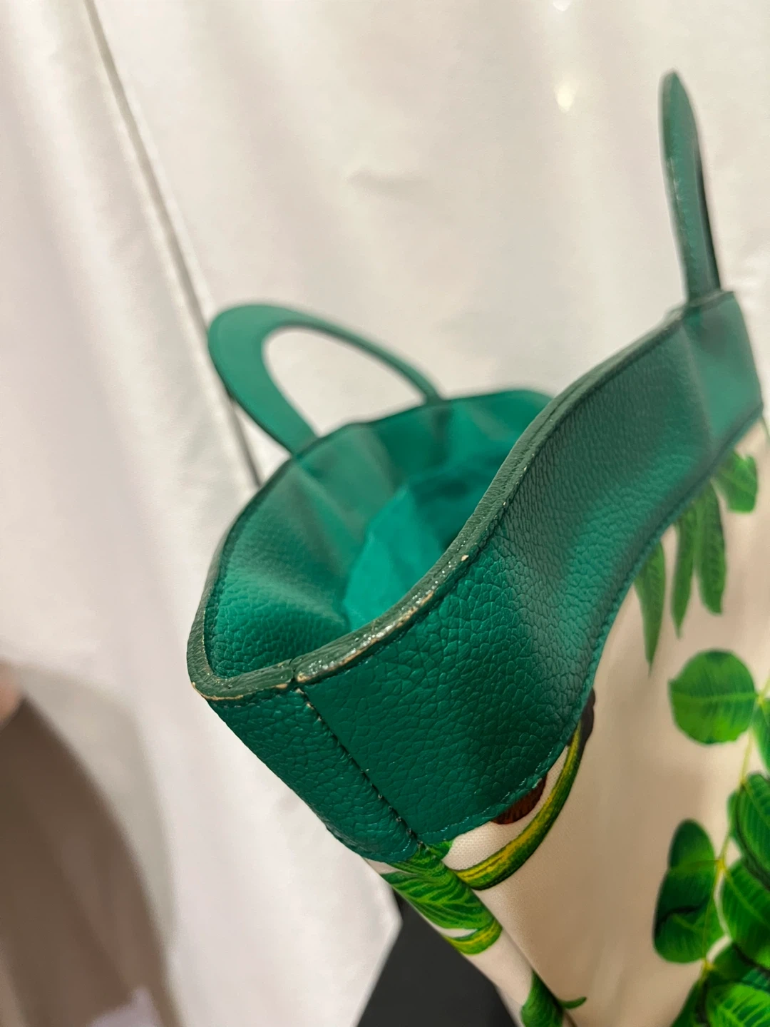 KENZO トートバッグ 鳥柄 グリーンの写真5枚目
