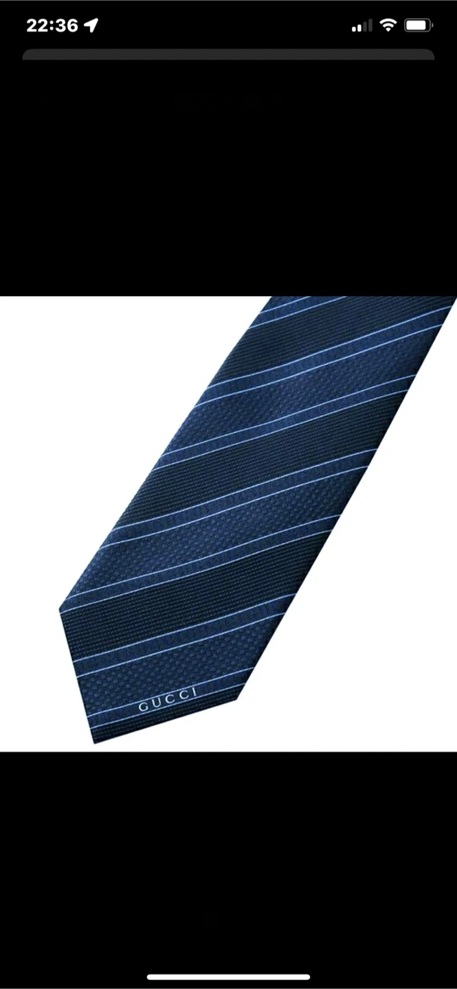 【新品】 GUCCI グッチ シルクネクタイ ネイビー【並行輸入品】