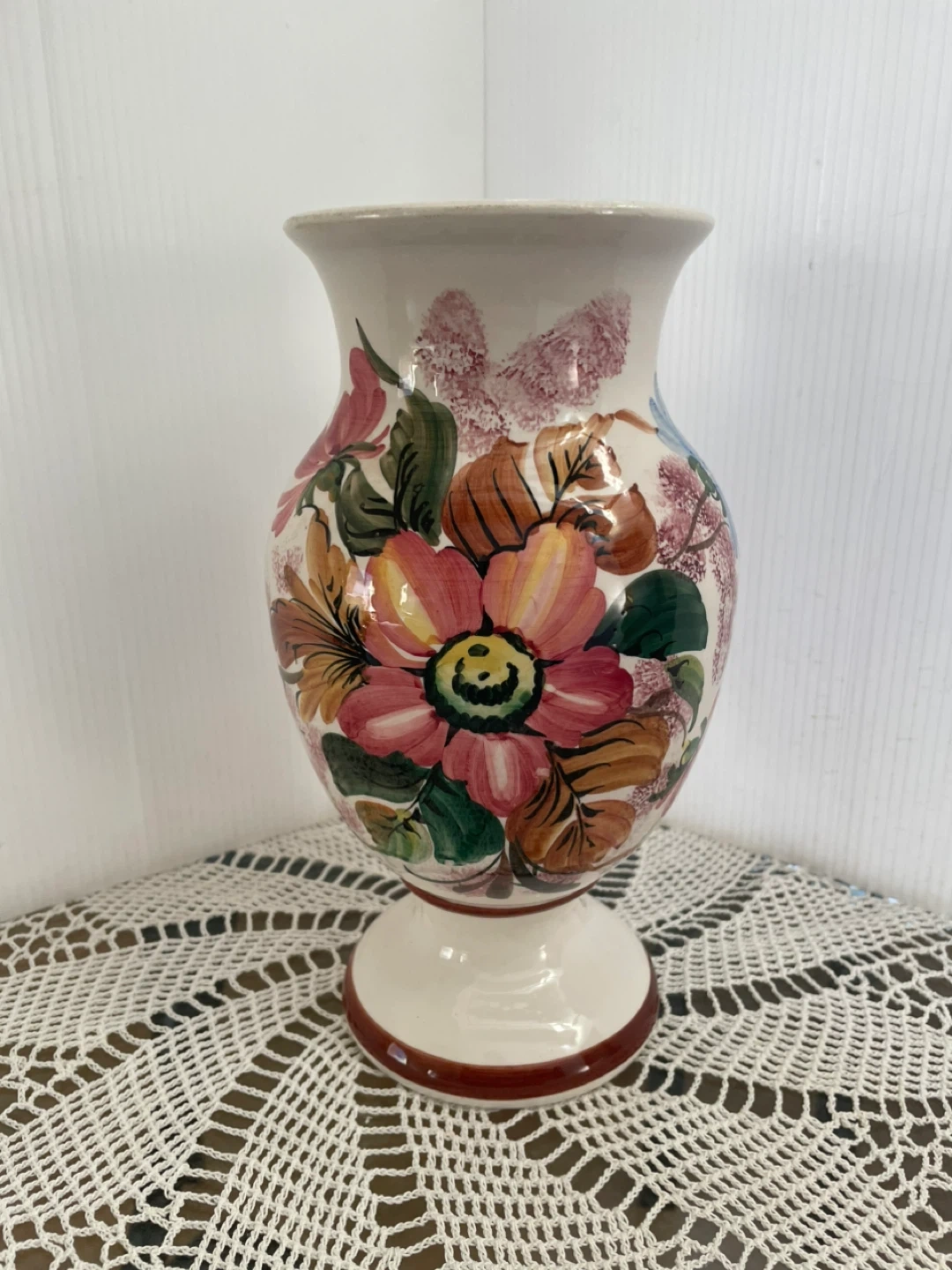 花柄 陶器 花瓶