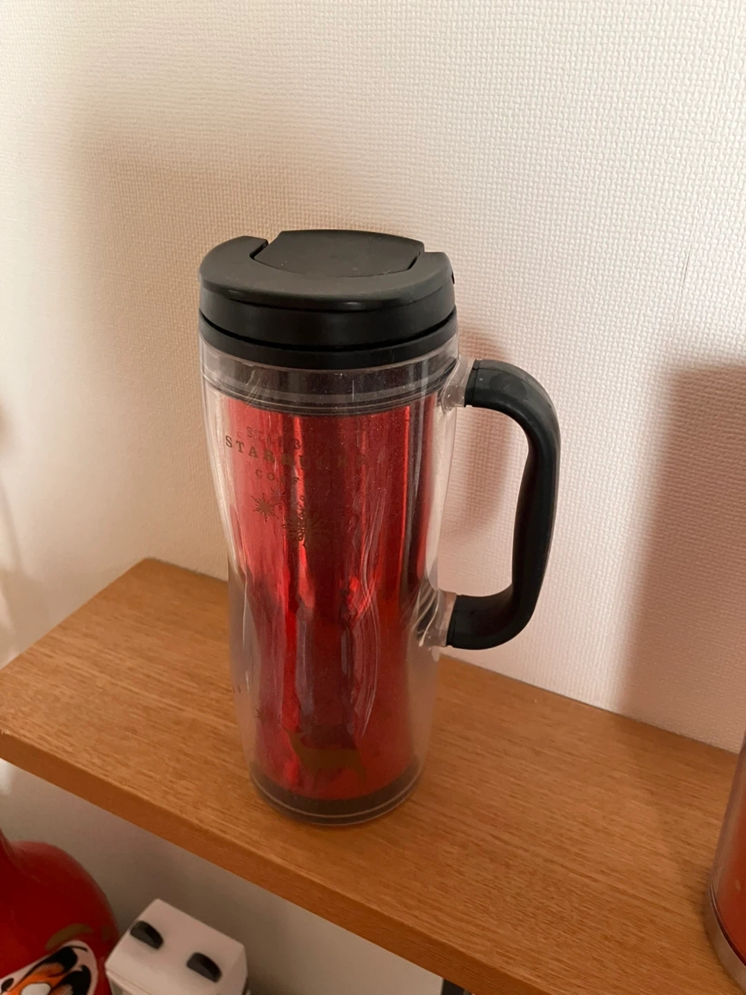 スターバックス持ち手付きタンブラーレッド