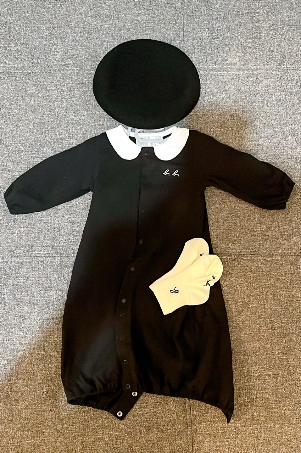 【アニエスベー】  ベビー服3点セット ロンパース 帽子 ソックス