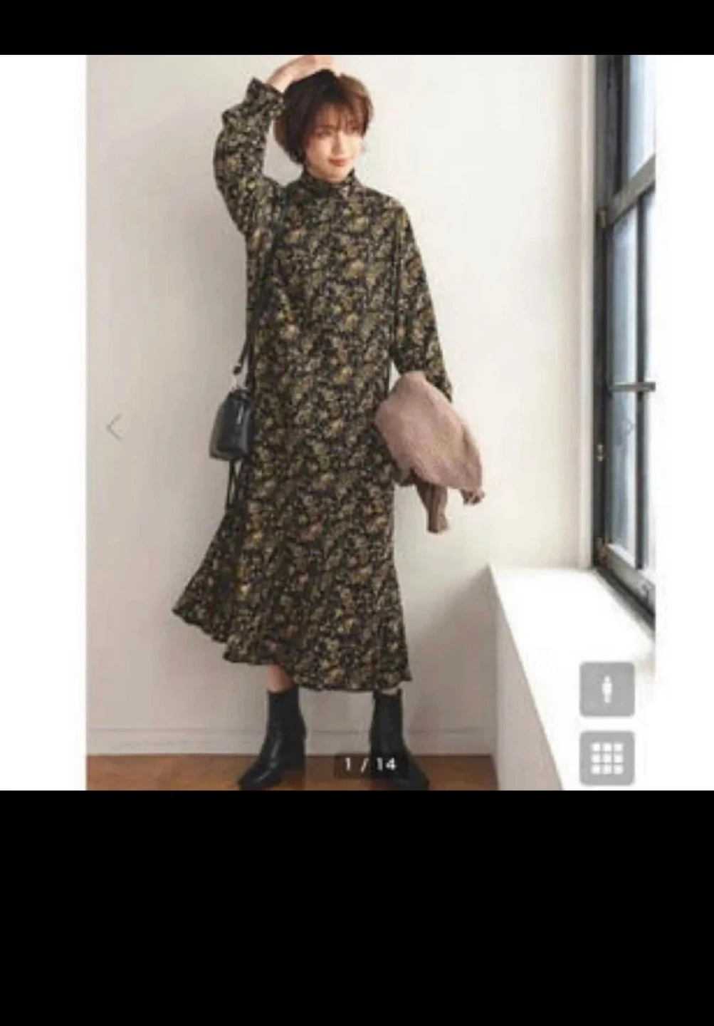 フィフス 花柄プリーツワンピース マタニティの写真2枚目