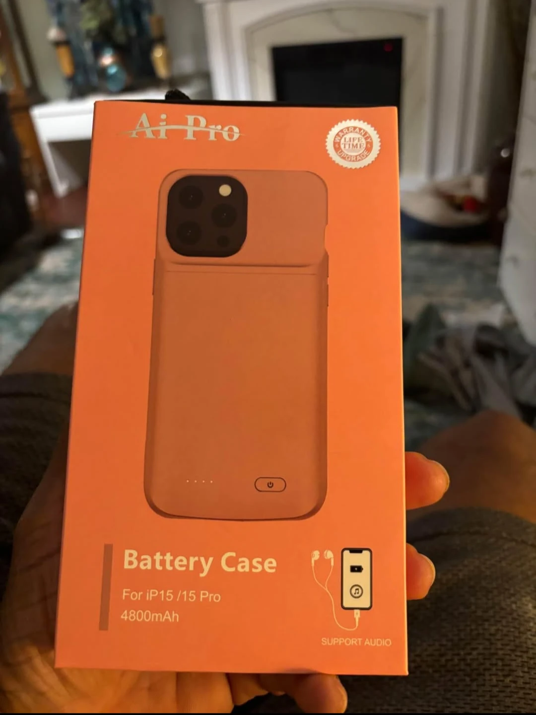 iPhone15/15Pro専用  バッテリーケースとラメケースのセットの写真3枚目
