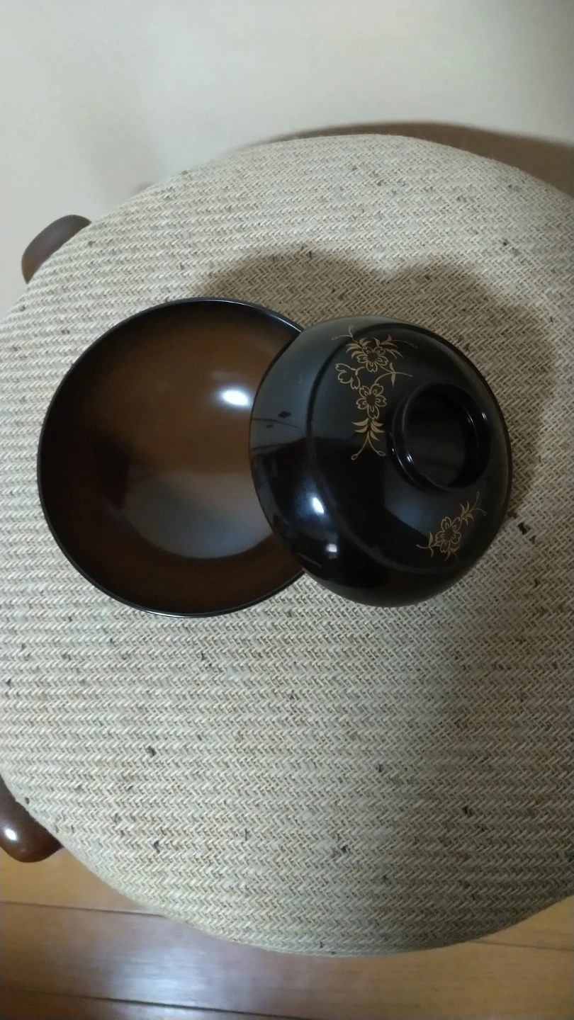 漆器 蓋付きお椀 5客の写真2枚目