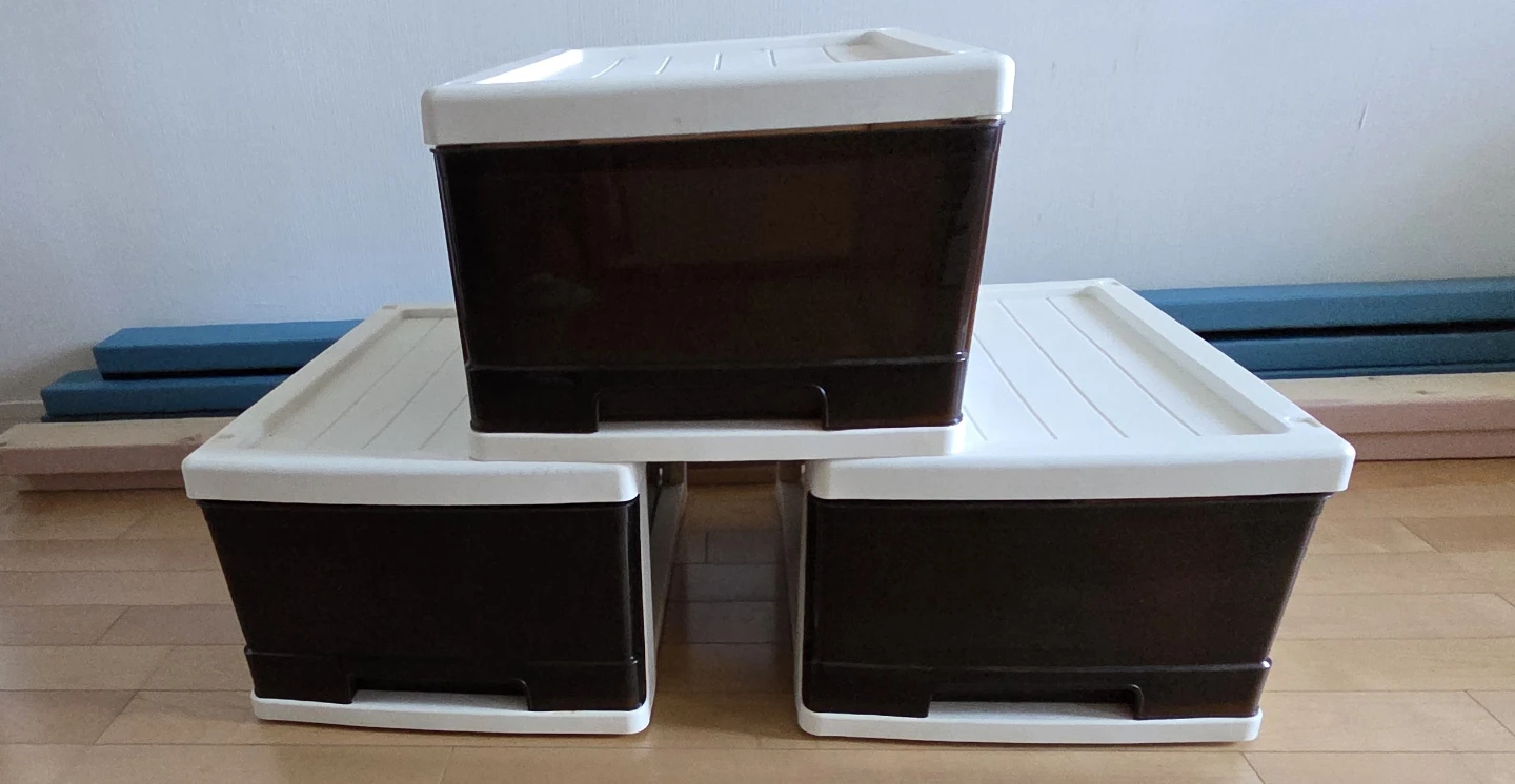収納ボックス 3個セット ブラウン