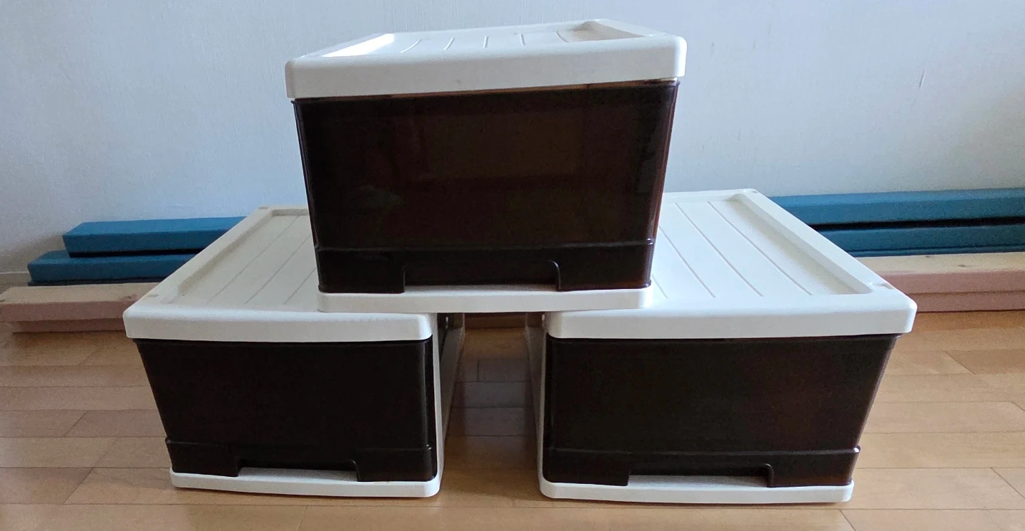 収納ボックス 3個セット ブラウン