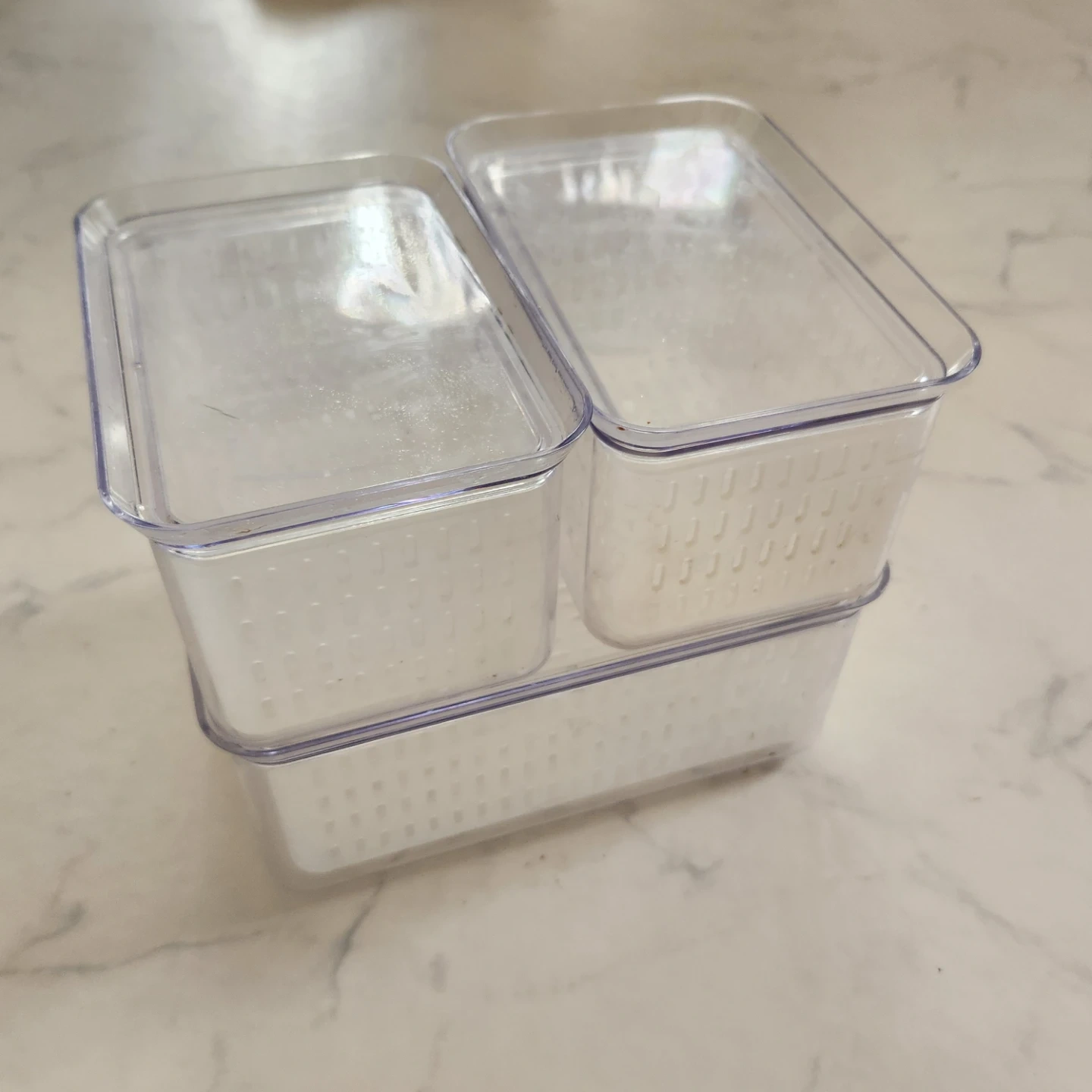 3coins ざる付き保存容器 3個セット