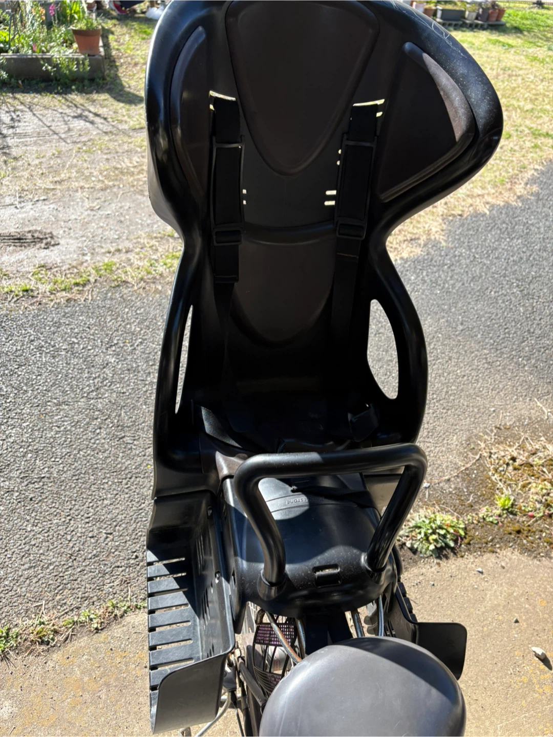 3人乗り自転車 ブラウン チャイルドシート付きの写真4枚目