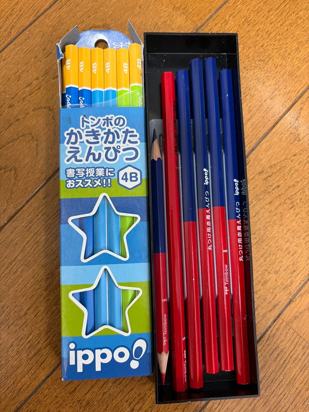 トンボ ippo鉛筆 赤青鉛筆 色鉛筆 文房具セット鉛筆キャップの写真2枚目