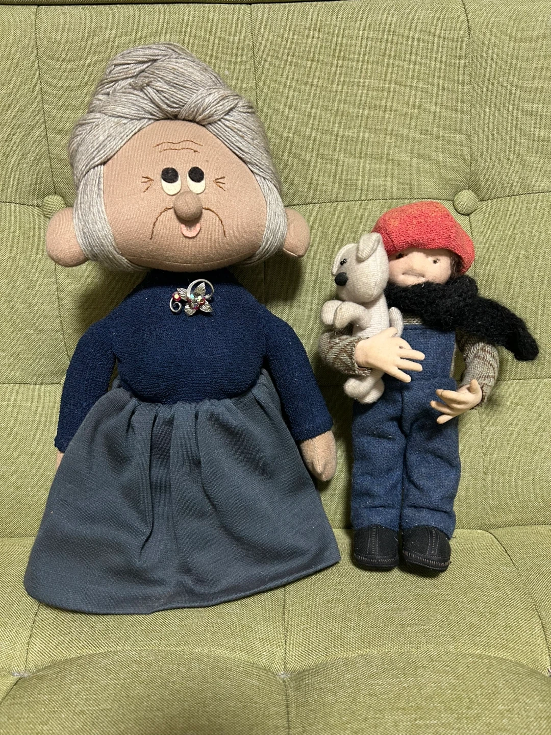 ハンドメイド人形 おばあさんと男の子