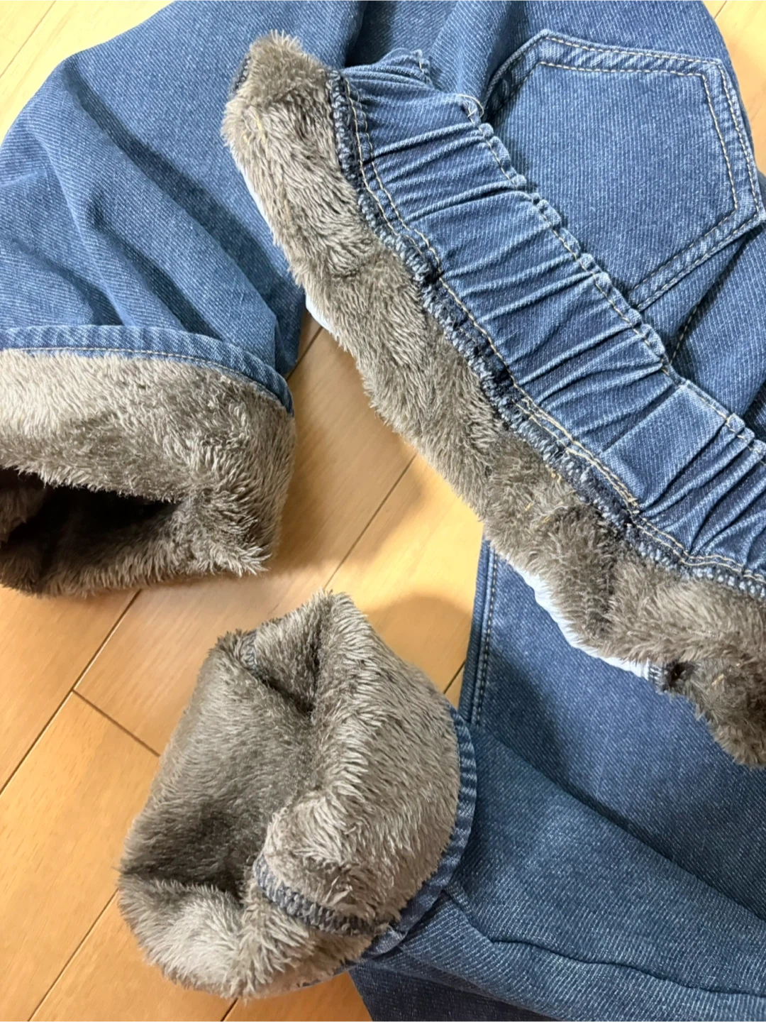 未使用 ズボン 激暖‼️裏起毛ジーンズ M~Lサイズの写真5枚目