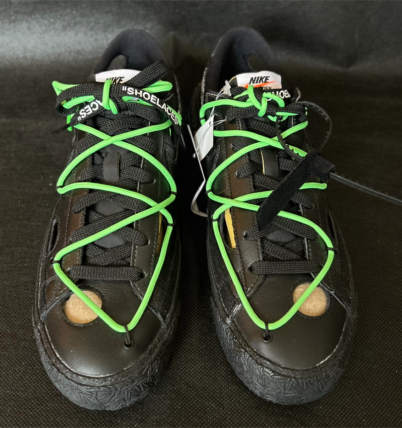 Off-White×Nike ブレーザー ロー ブラック ＆グリーン 27cmの写真3枚目