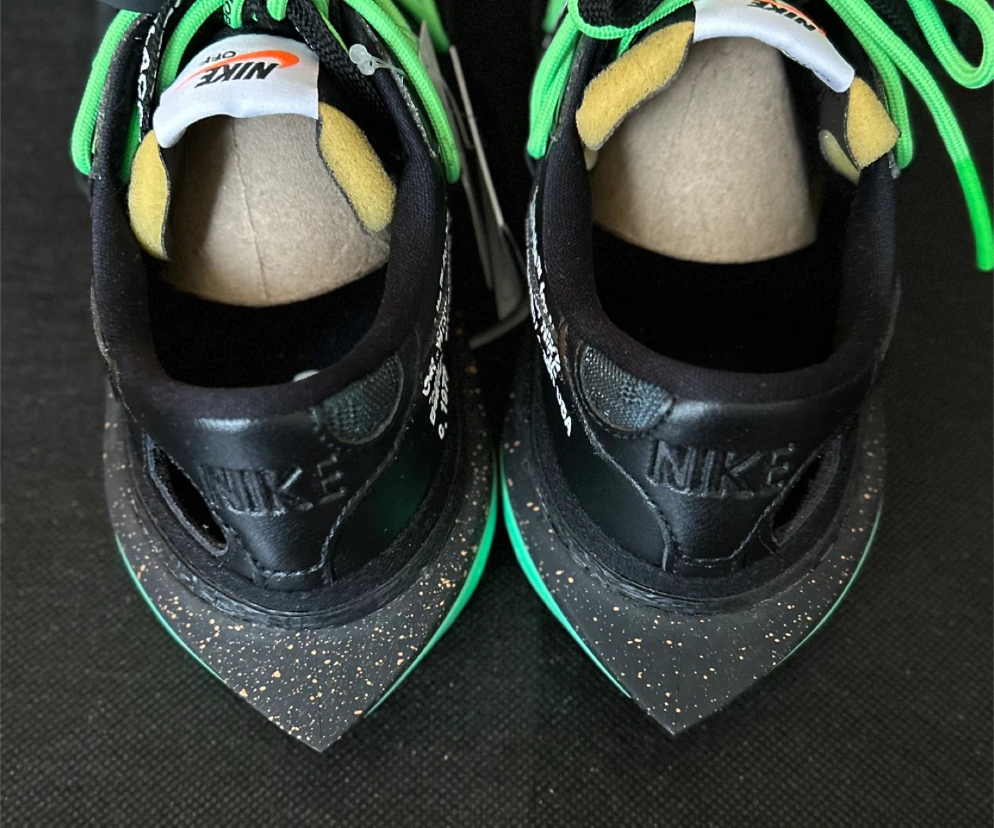 Off-White×Nike ブレーザー ロー ブラック &グリーン 27cmの写真5枚目