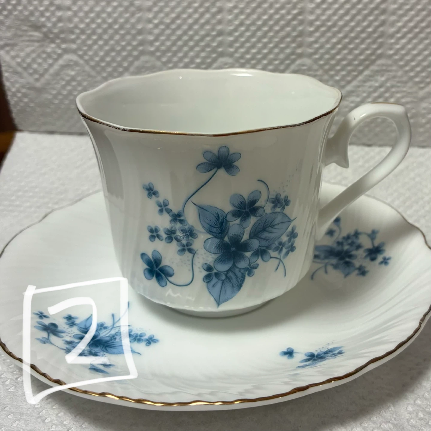 Meowさま　花柄　コップ3点セット　中古の写真3枚目