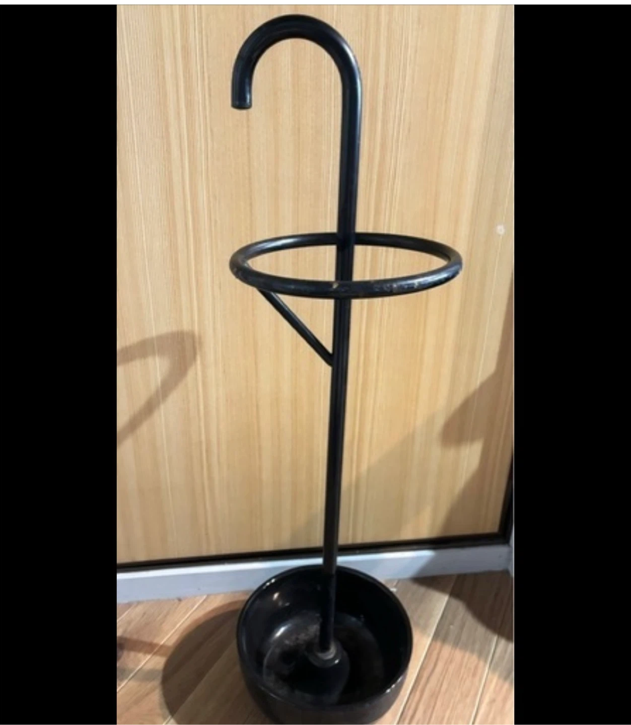 廃盤 OLD IKEA "NARLIG" 陶器 傘立て ポール ポストモダン 黒