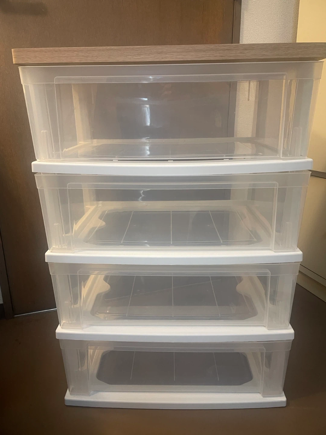 プラスチック製 収納ケース 4段