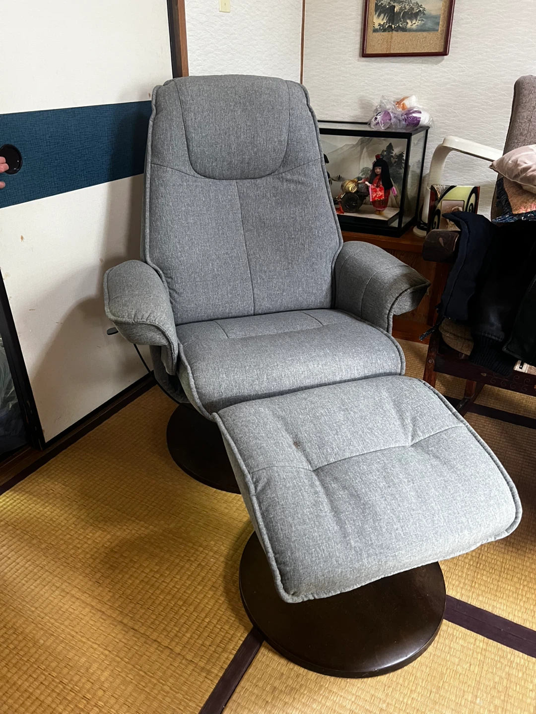 リクライニングチェア グレー