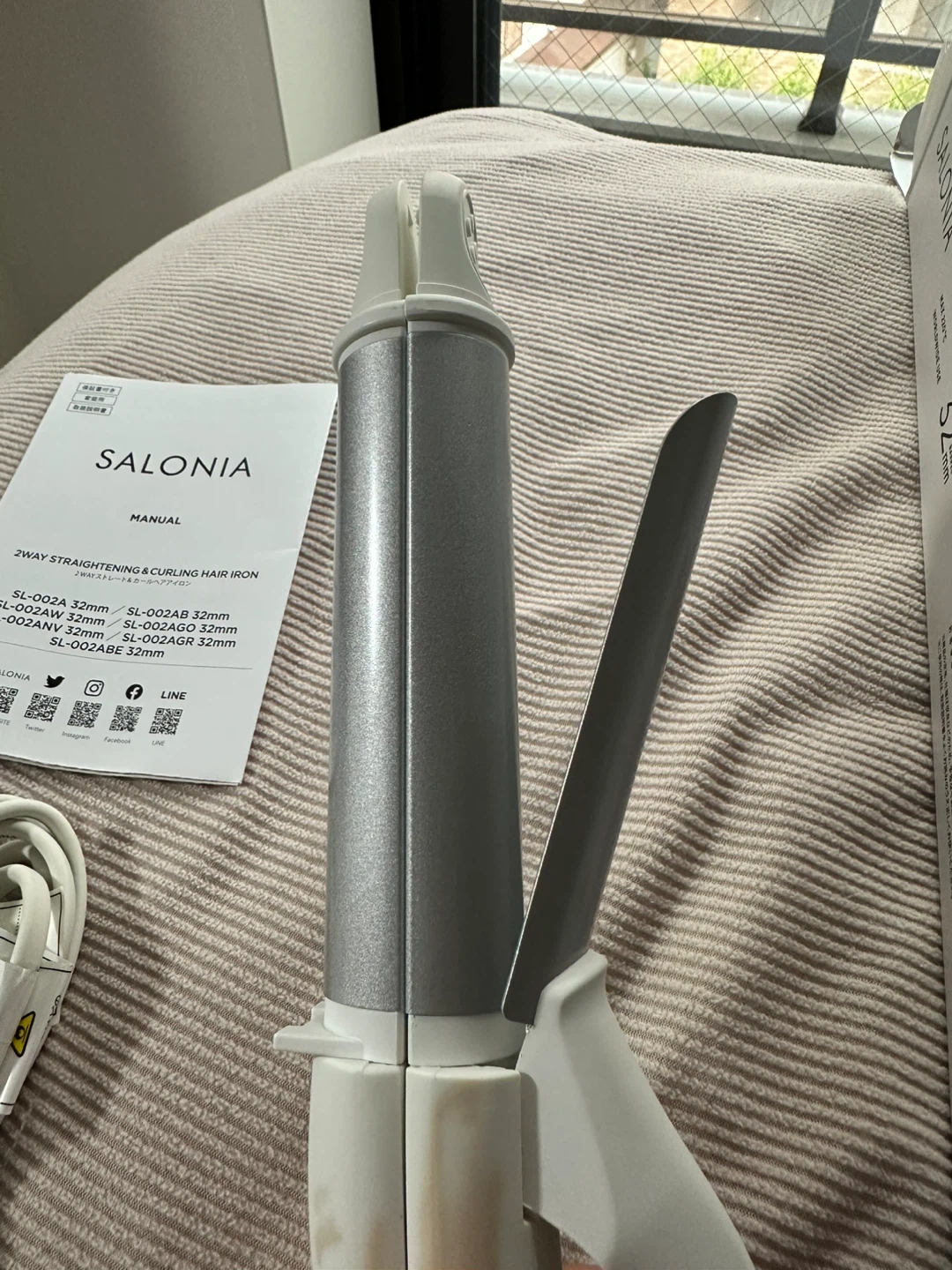サロニア 2WAY ヘアアイロン SL-002AW 32mmの写真3枚目
