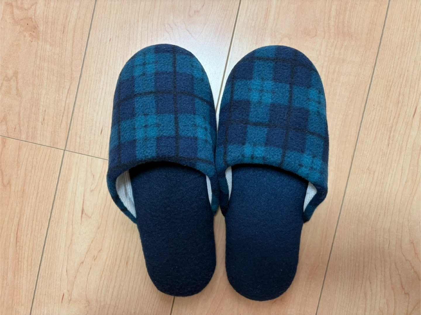 チェック柄 スリッパ 2足セットの写真3枚目