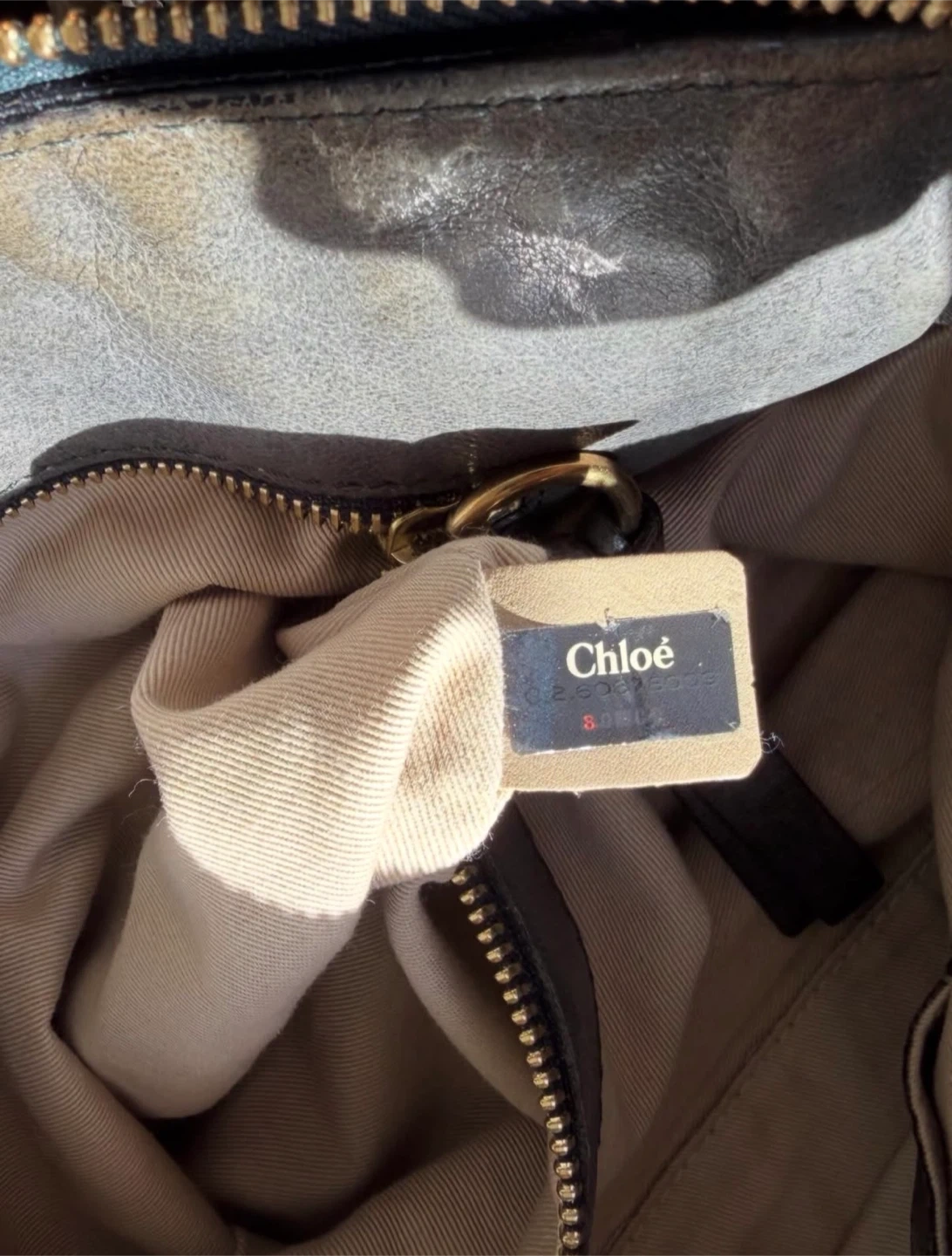 Chloe クロエ eloise エロイーズ レザー カーキ グの写真9枚目