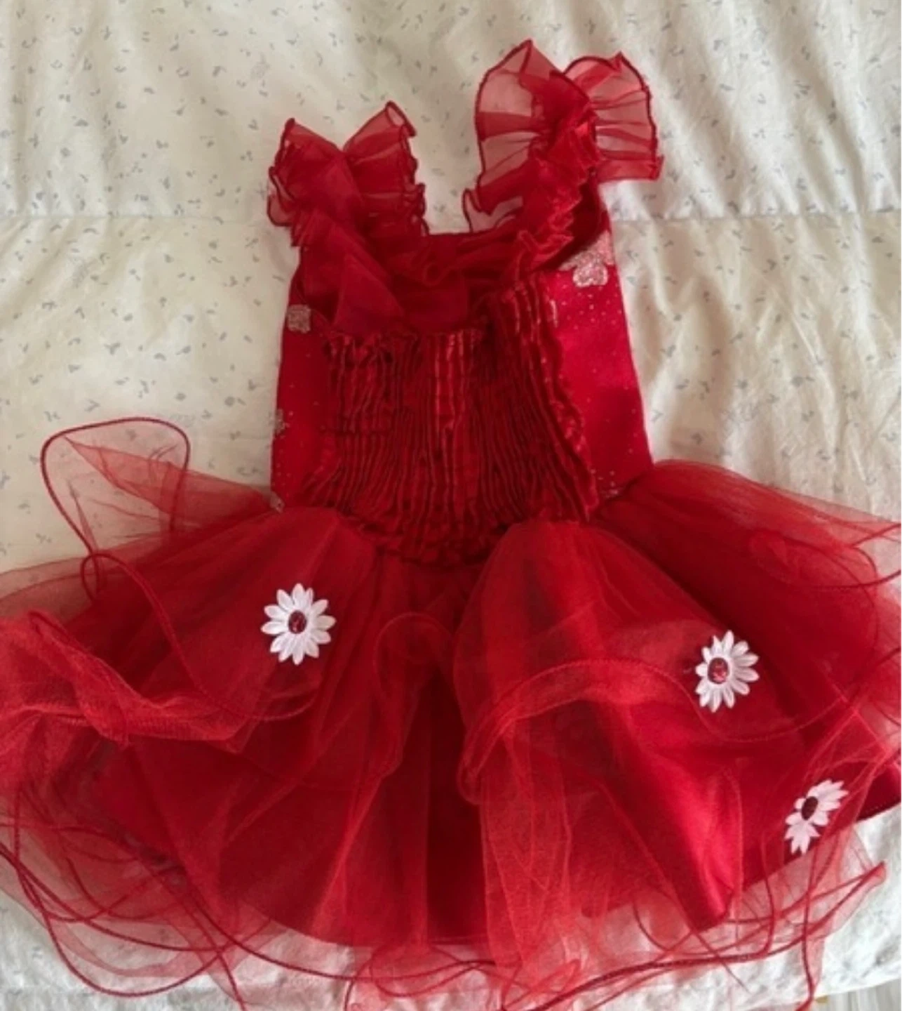 チムチム 子供用ドレス 赤の写真2枚目