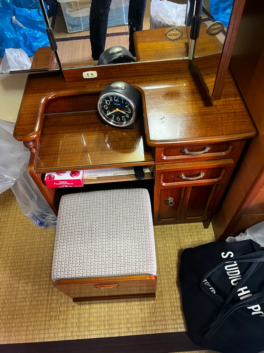 木製 ドレッサー 三面鏡 鏡台の写真3枚目