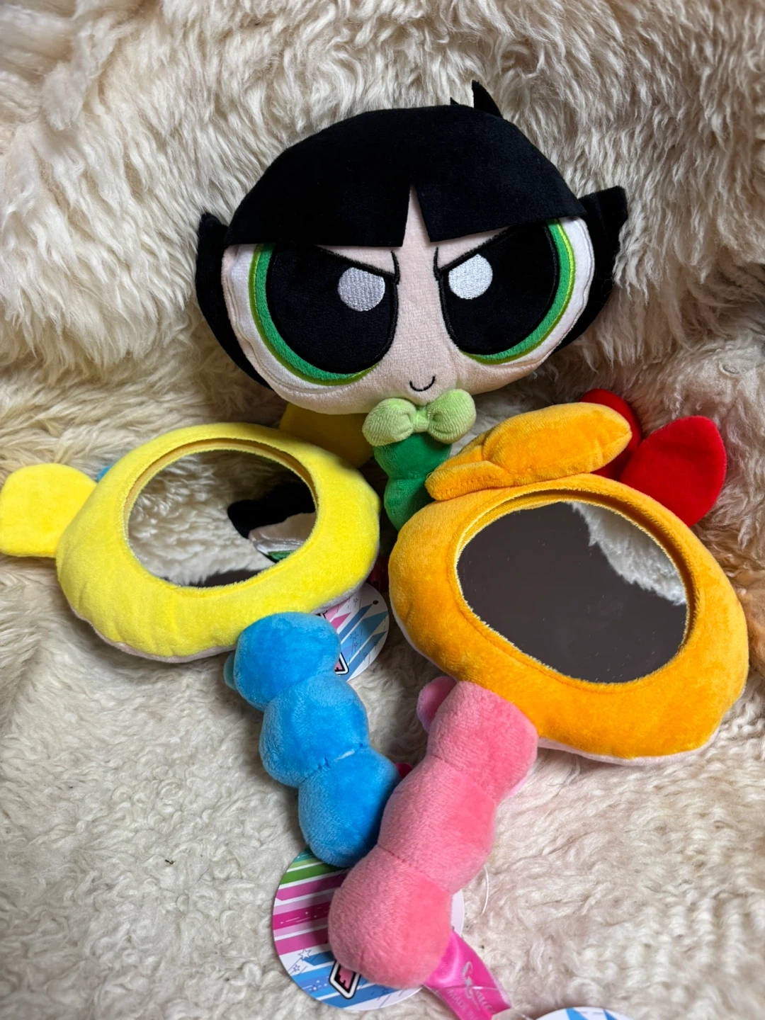 パワーパフ ガールズ ぬいぐるみ 鏡3点セットの写真2枚目