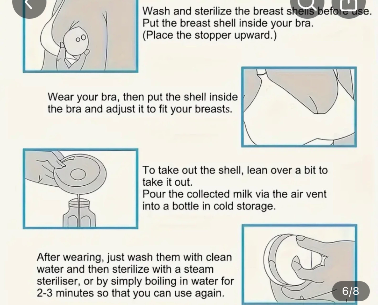✨🌟 未使用品🌟シリコン製授乳用シェル4個、母乳コレクター🌟✨の写真3枚目