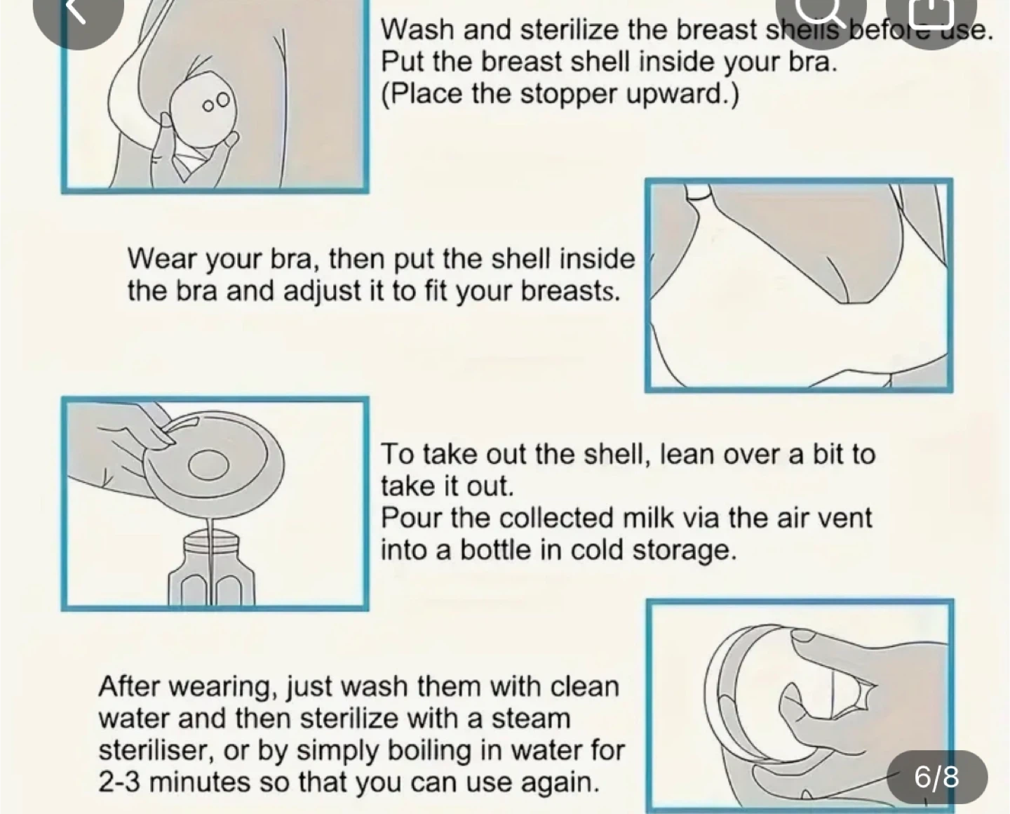 ✨🌟 未使用品🌟シリコン製授乳用シェル4個、母乳コレクター🌟✨の写真3枚目