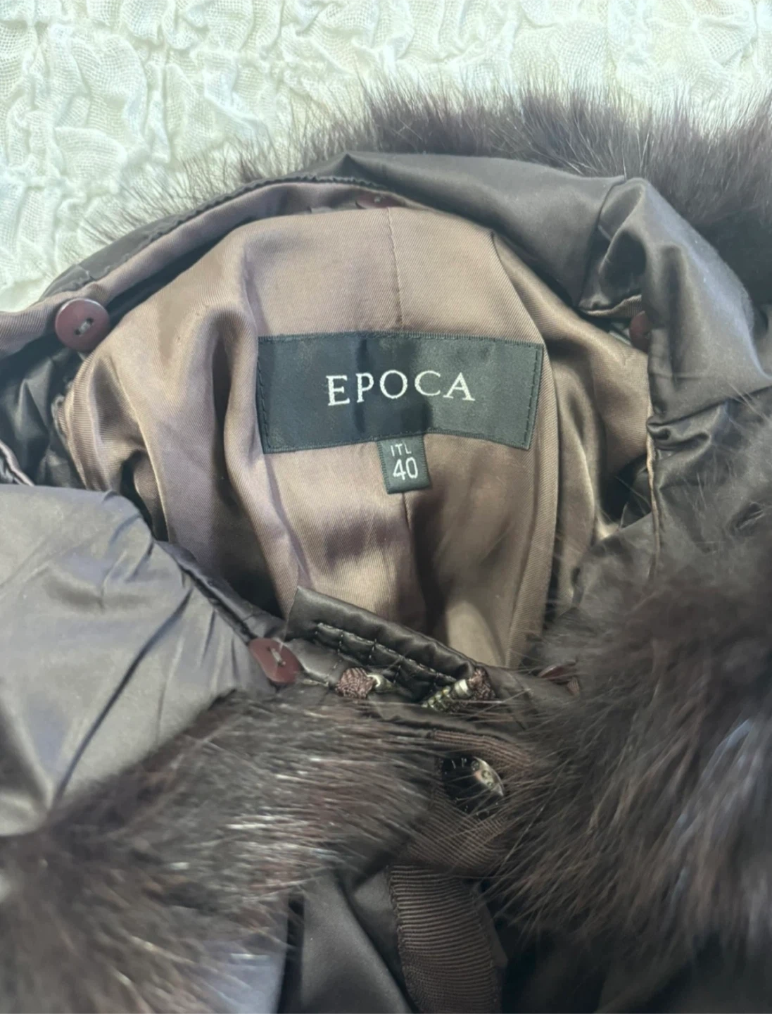 EPOCAダウンコート　フォックスファー襟　レディースサイズ40 中古品の写真4枚目