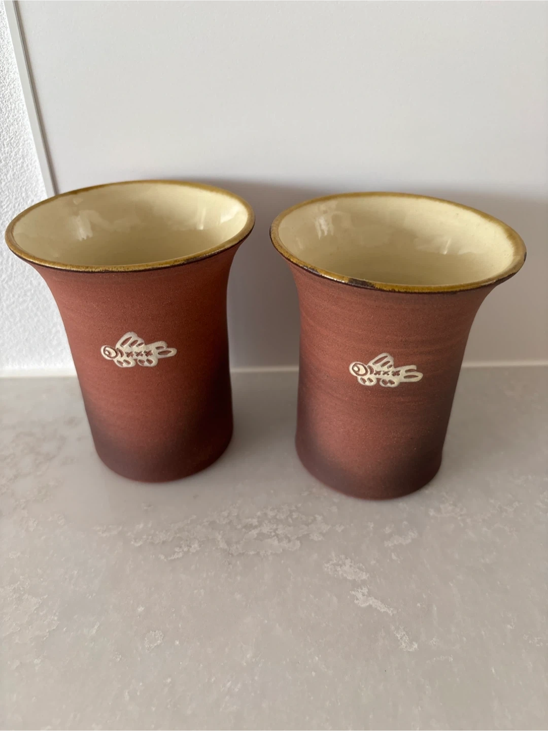 沖縄の陶器製ビール用2個セット