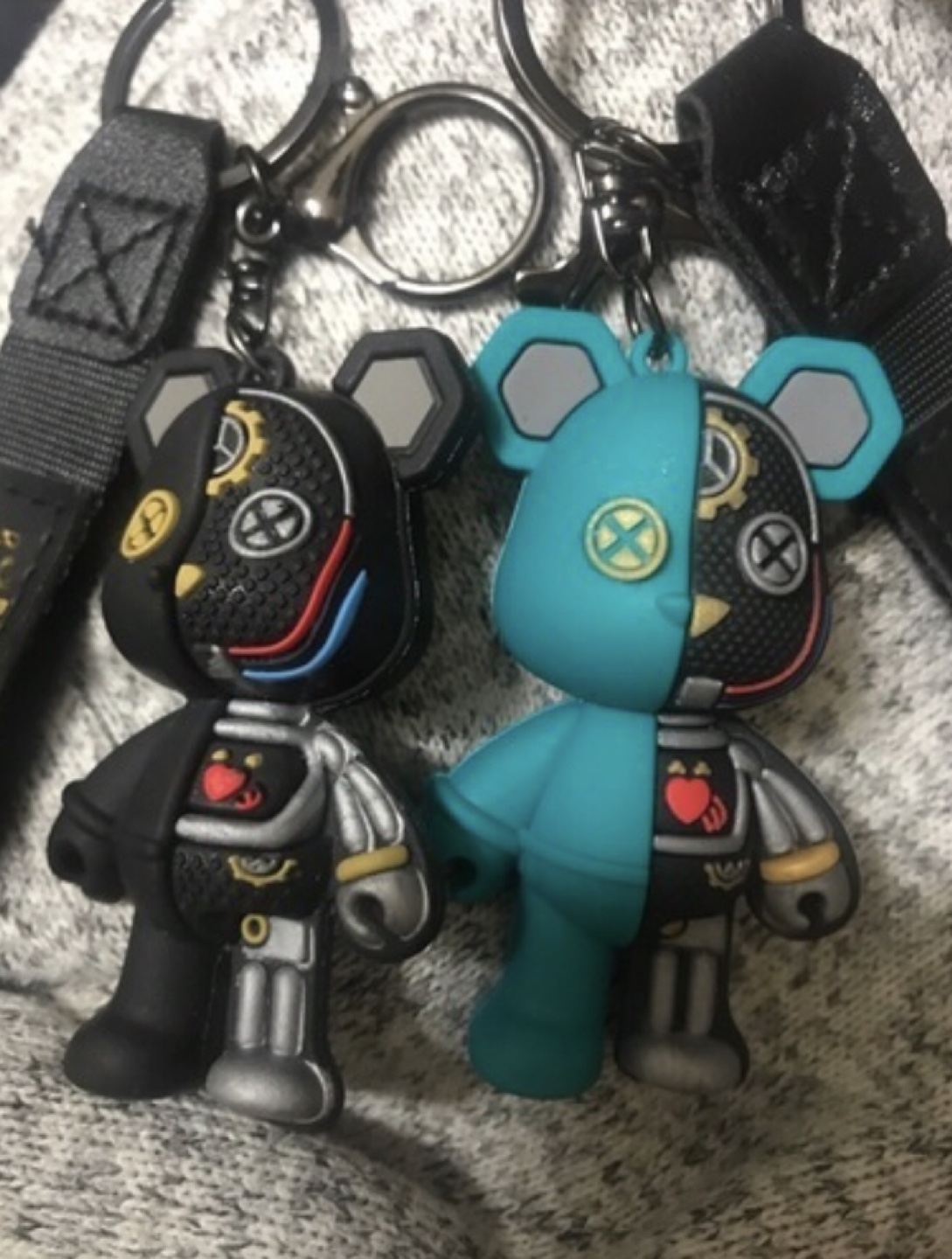 ベアブリック風 キーホルダー 2個セット