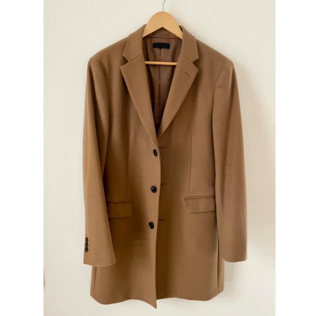 【超美品】ユニクロ　カシミヤ　チェスターコート　キャメル　ブラウン　Lサイズ