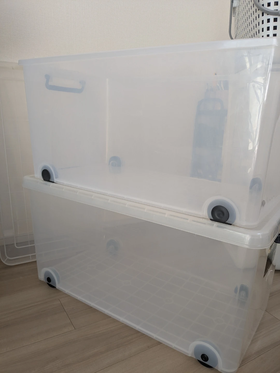 ①② テンマ 収納ケース INLOCK 350 M 2個 クリアボックスの写真3枚目