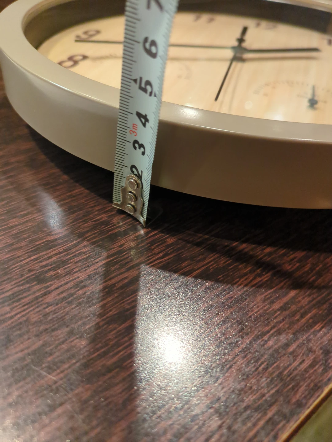 アナログ壁掛け時計 湿度計付きの写真5枚目